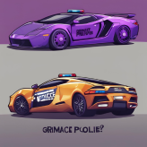 Grimace vs Police SuperCar